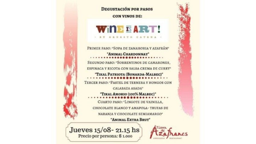 Degustación por pasos con vinos "Wine is Art!"